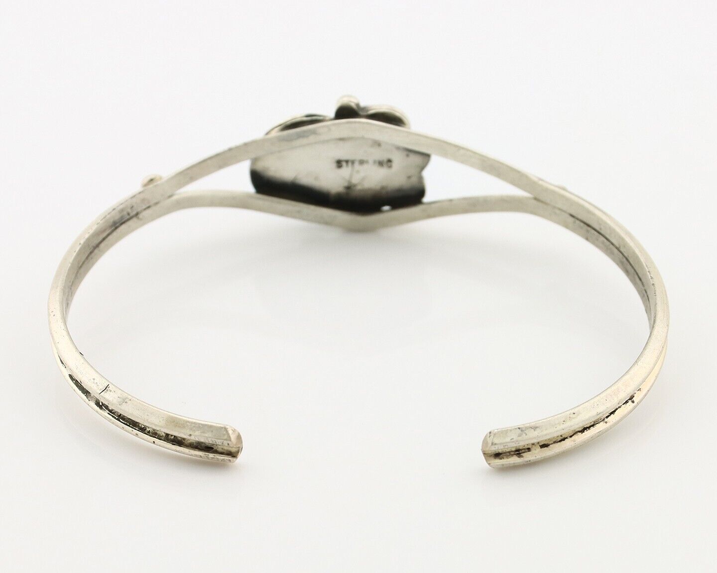 Navajo Handmade Bracelet 925 Silver Natural Blue Turquoise Native American C80s