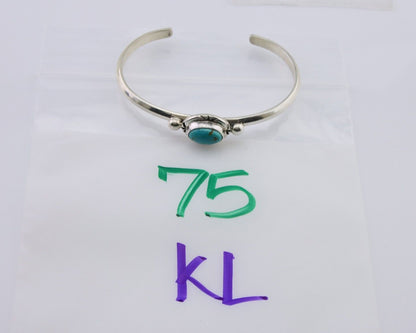 Navajo Bracelet 925 Silver Natural Turquoise Native American Artist C.80's