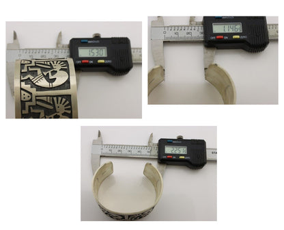 Navajo Kokopelli Bracelet 925 Silver Native American Artist Handmade C.80's