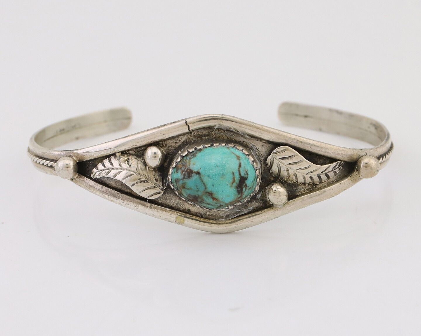 Navajo Handmade Bracelet 925 Silver Arizona Turquoise Native American C.80's