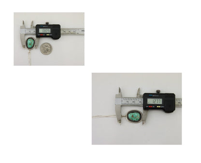 Navajo Necklace 925 Silver Natural Turquoise Native American Artist C.80's