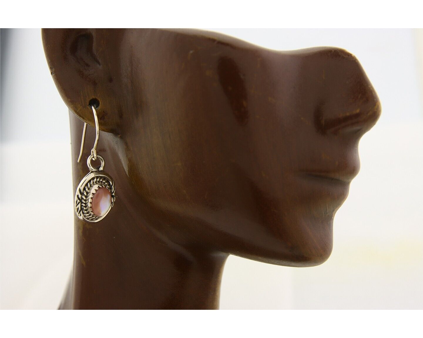 Navajo Earrings 925 Silver Handmade Natural Lapis Artist Signed B.J. Guerro C80s