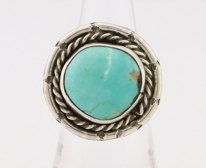 Navajo Handmade Ring 925 Silver Turquoise Native American Artist C.80's