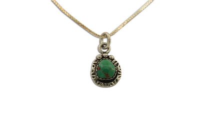 Navajo Necklace 925 Silver Natural Turquoise Artist Signed G Yazzie C.80's