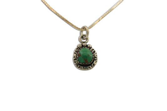Navajo Necklace 925 Silver Natural Turquoise Artist Signed G Yazzie C.80's