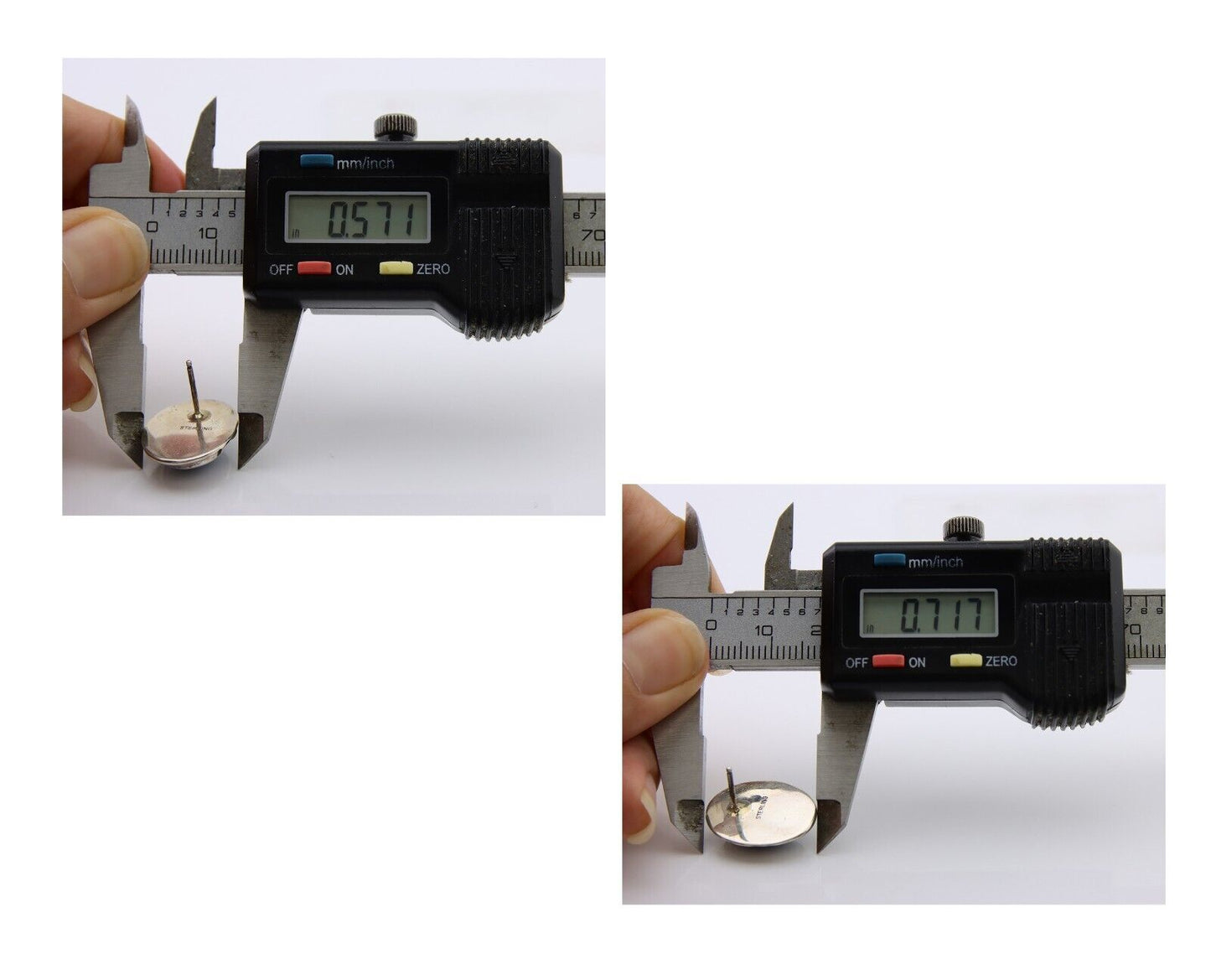 Navajo Paw Earrings 925 Silver Blue Denim Lapis Native American Artist C.80's