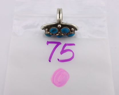 Navajo Ring 925 Silver Arizona Turquoise Artist Signed BM C.80's