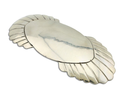 Women's Navajo Hair Clip Hand Stamped 925 Silver Artist Signed C Montoya C.80's