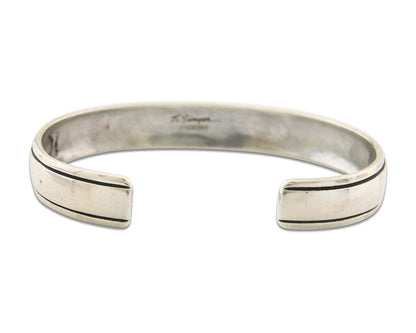 Navajo Bracelet 925 Silver & 12k Yellow Gold Filled Signed Thomas Singer C.80's