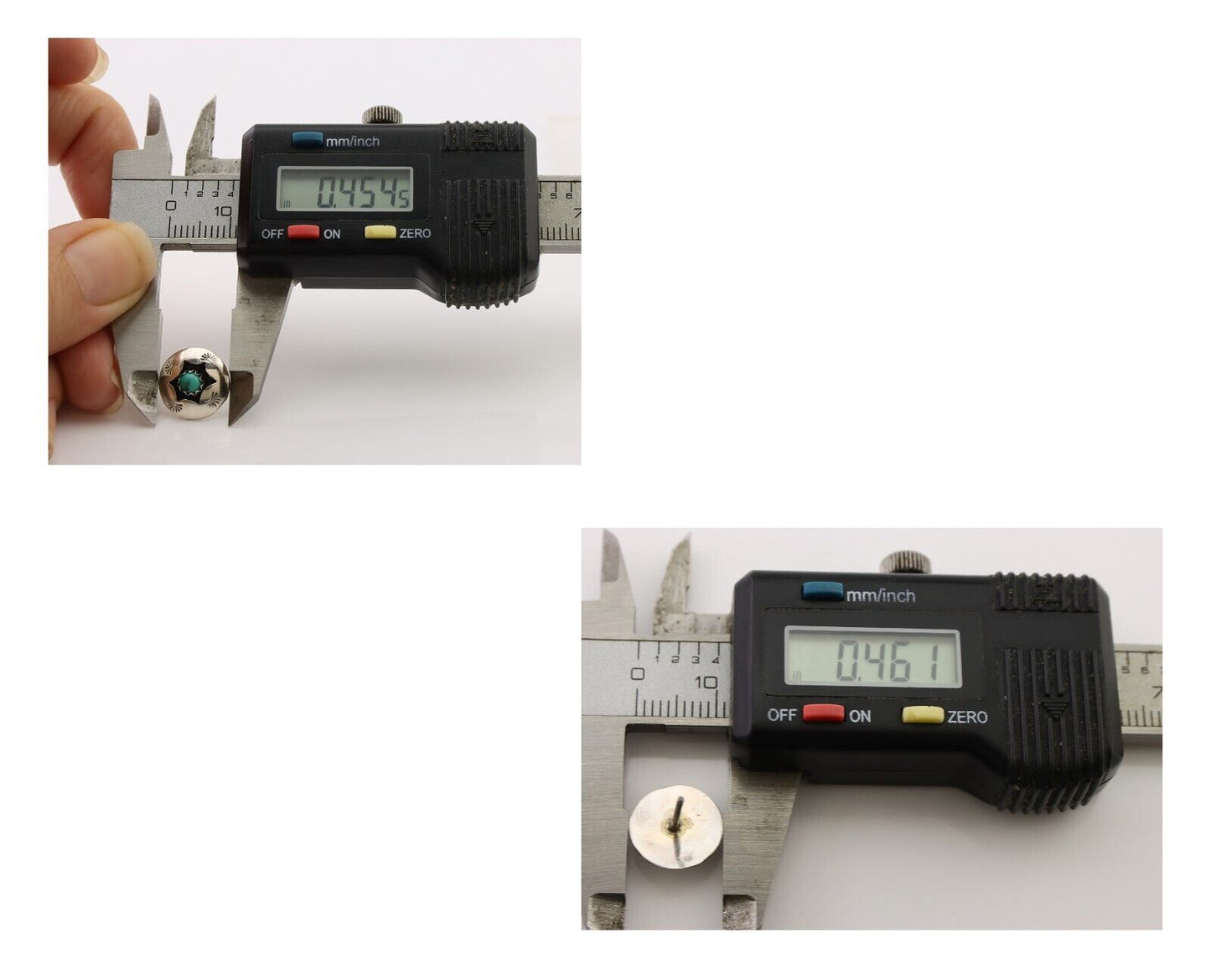 Navajo Handmade Earrings 925 Silver Natural Turquoise Native Artist C.80's