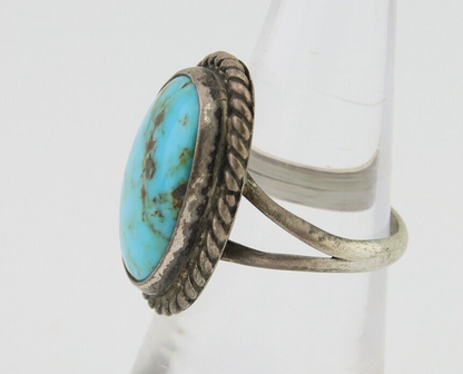 Navajo Handmade Ring 925 Silver Natural Turquoise Native Artist C.80's