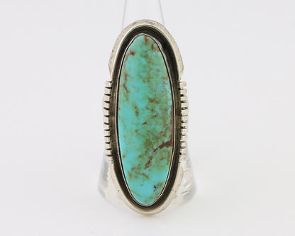 Navajo Ring 925 Silver Kingman Turquoise Artist Signed Doug Zachary C.80's