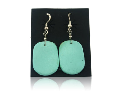 Santo Domingo Earrings Sterling Silver Turquoise Vintage Dangle Handmade