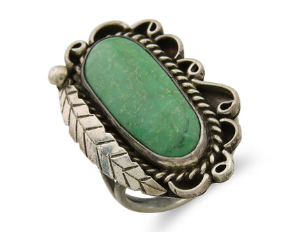 Navajo Ring .925 Sterling Blue Turquoise Artist Signed R Yazzie C.80's