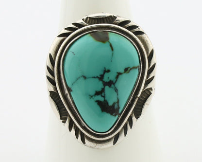 Navajo Ring 925 Silver Natural Mined Turquoise Native American Artist C.80's