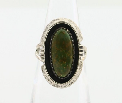 Navajo Ring 925 Silver Natural Turquoise Native American Artist C.80's
