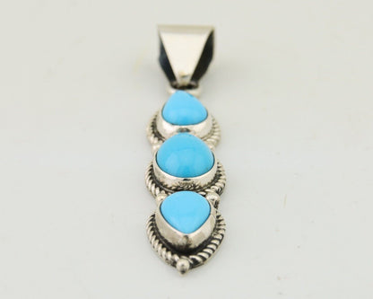 Navajo Necklace 925 Silver Natural Turquoise Artist Kathllen Chavez C.80's