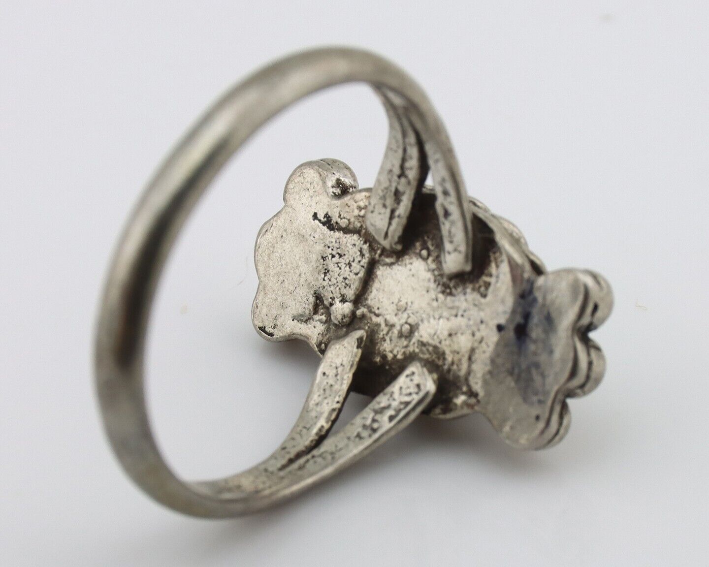 Navajo Ring 925 Silver Natural Blue Turquoise Native American Artist C.1980's