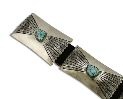 Navajo Concho Belt .925 Silver Mine #8 Turquoise Tobe Turpen Vault Collection