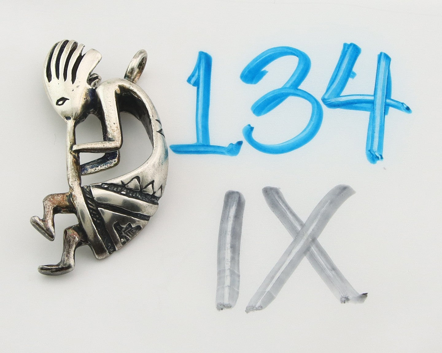 Navajo Kokopelli Pendant Sterling Silver Authentic Traditional Native American