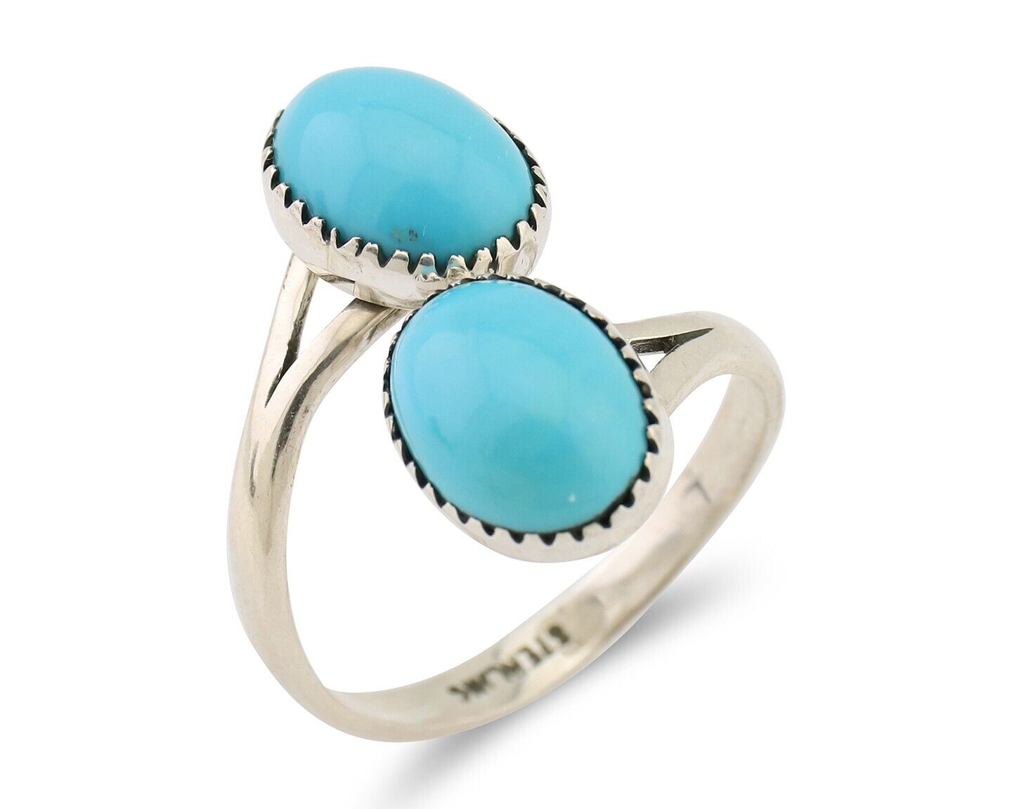 Navajo Handmade Ring 925 Silver Turquoise Native American Artist C.80's