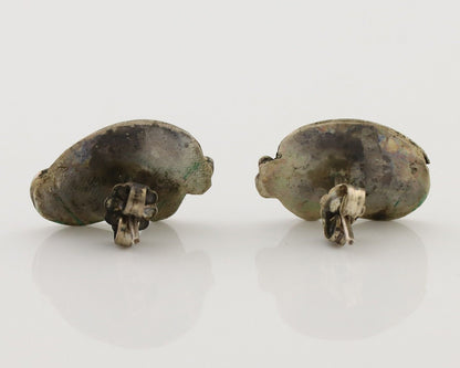 Navajo Earrings 925 Silver Natural Turquoise Native American Artist C.80's