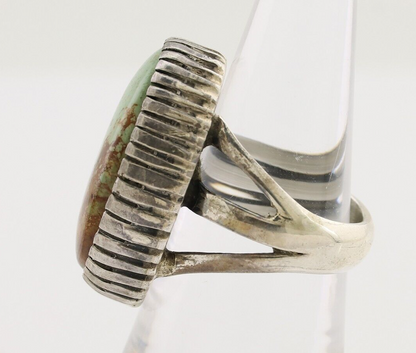 Navajo Handmade Ring 925 Silver Turquoise Signed Native American C.80's