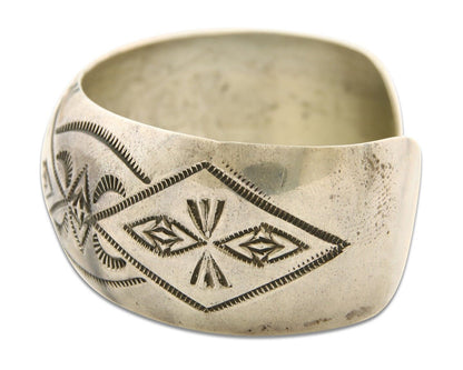 Navajo Bracelet 925 Silver Handmade Artist Signed Wilbur Tracy C.80's