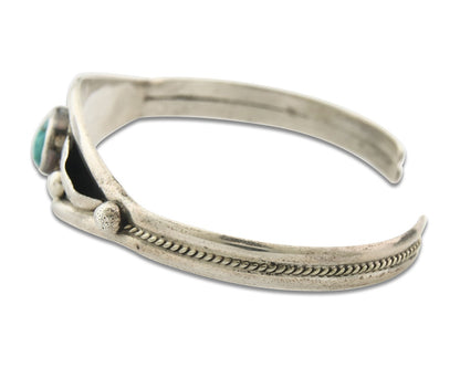 Vintage Navajo Bracelet 925 Silver Turquoise Handmade Signed GC 01 (The Turtle)