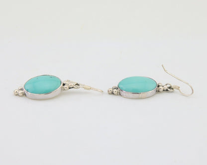 Navajo Dangle Earrings 925 Natural Turquoise Native Inca Mfg C.80's