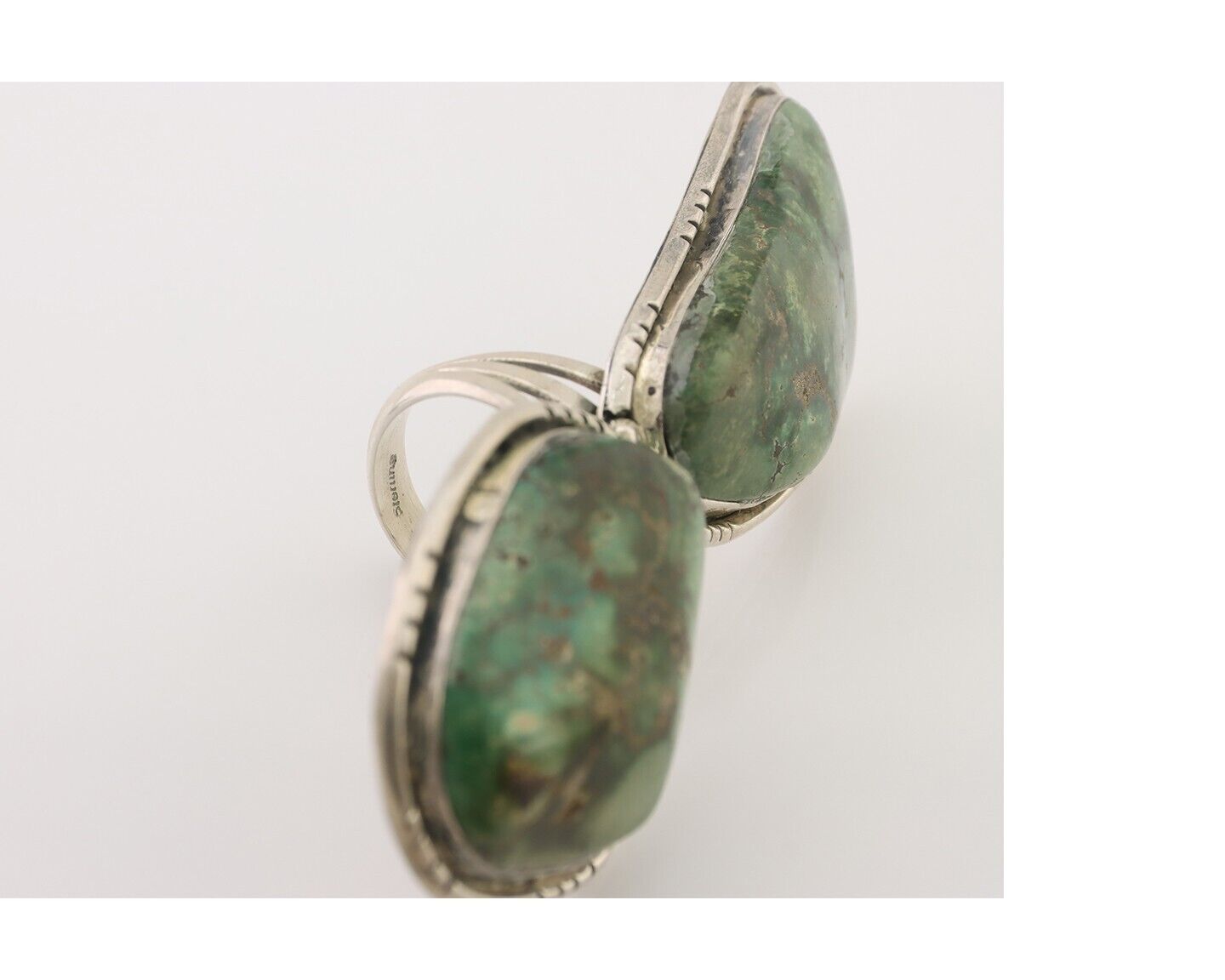 Navajo Ring 925 Silver Royston Turquoise Native American Artist C.80's