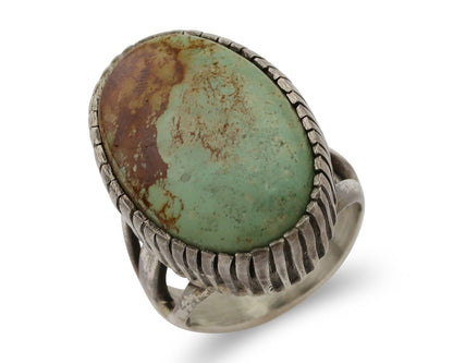Navajo Handmade Ring 925 Silver Turquoise Signed Native American C.80's