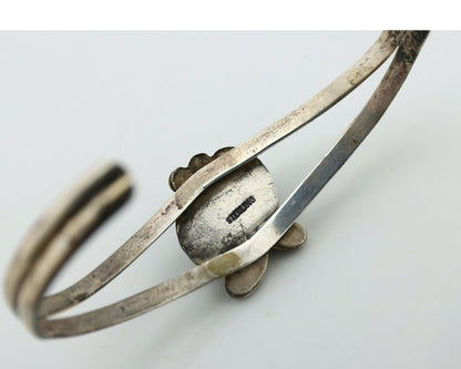 Navajo Slave Bracelet 925 Silver Arizona Turquoise Native American Artist C.80's