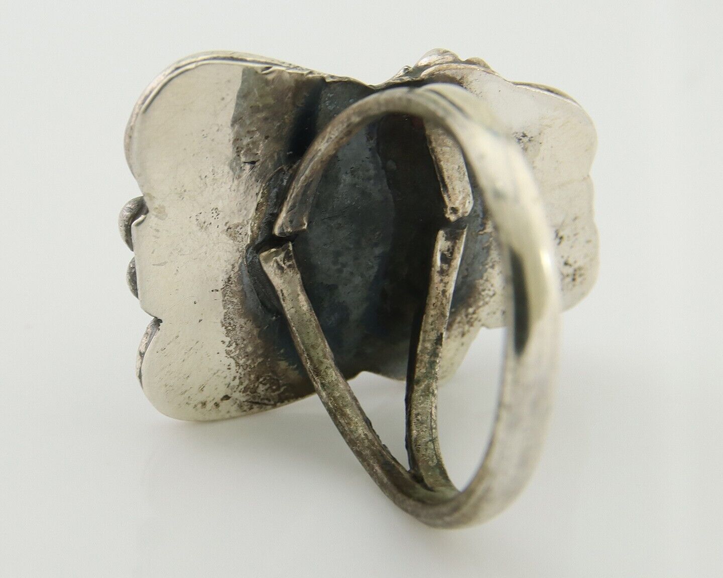 Navajo Handmade Ring 925 Silver Turquoise Native Artist C.80's