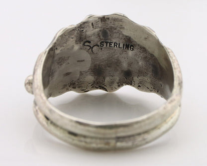 Navajo Ring 925 Silver Blue Artist Signed SkyStone Creations C.80's