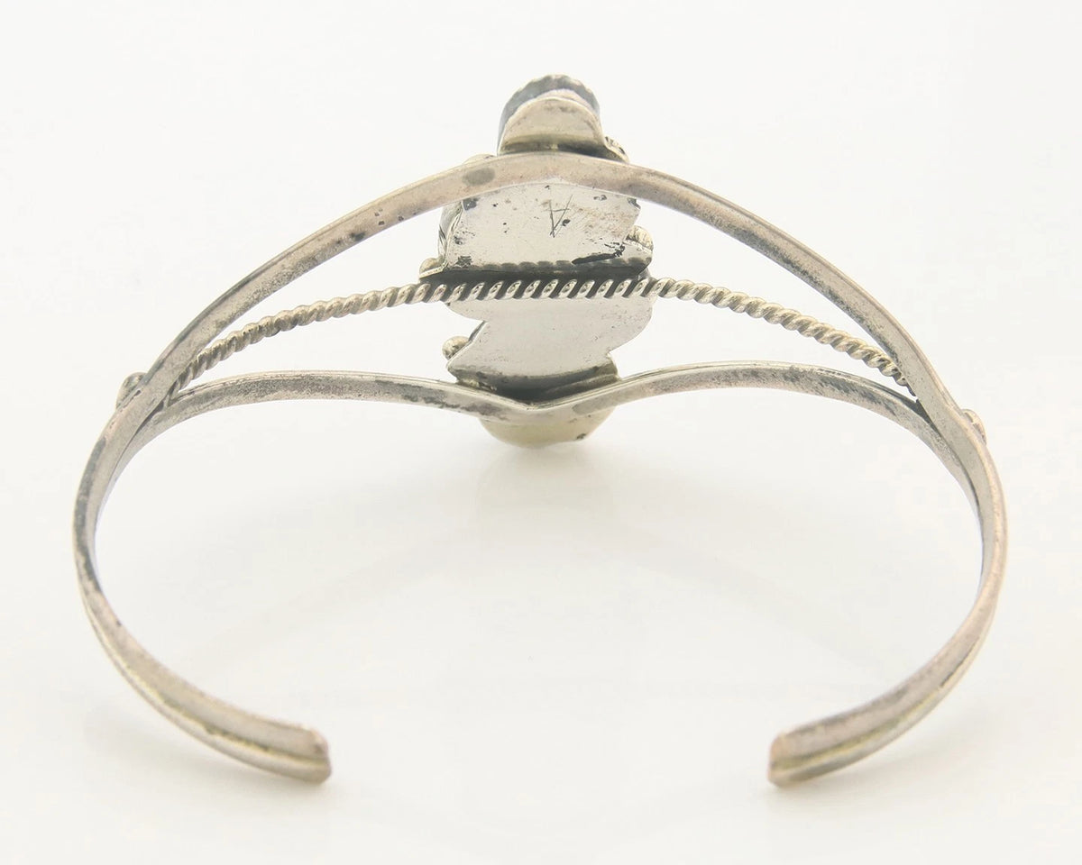 Navajo Cuff Bracelet Sterling Silver Natural Gemstone Vintage Native American