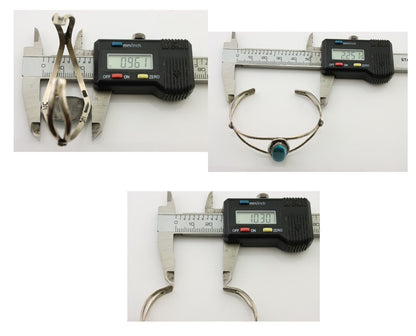 Navajo Bracelet 925 Silver Kingman Turquoise Artist Signed IJC C.80's