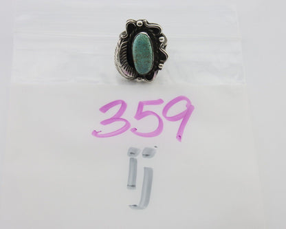 Navajo Handmade Ring 925 Silver Mine 8 Turquoise Native Artist C.80's