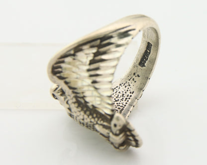 Navajo Eagle Ring Sterling Silver Traditional Authentic Size 10.25