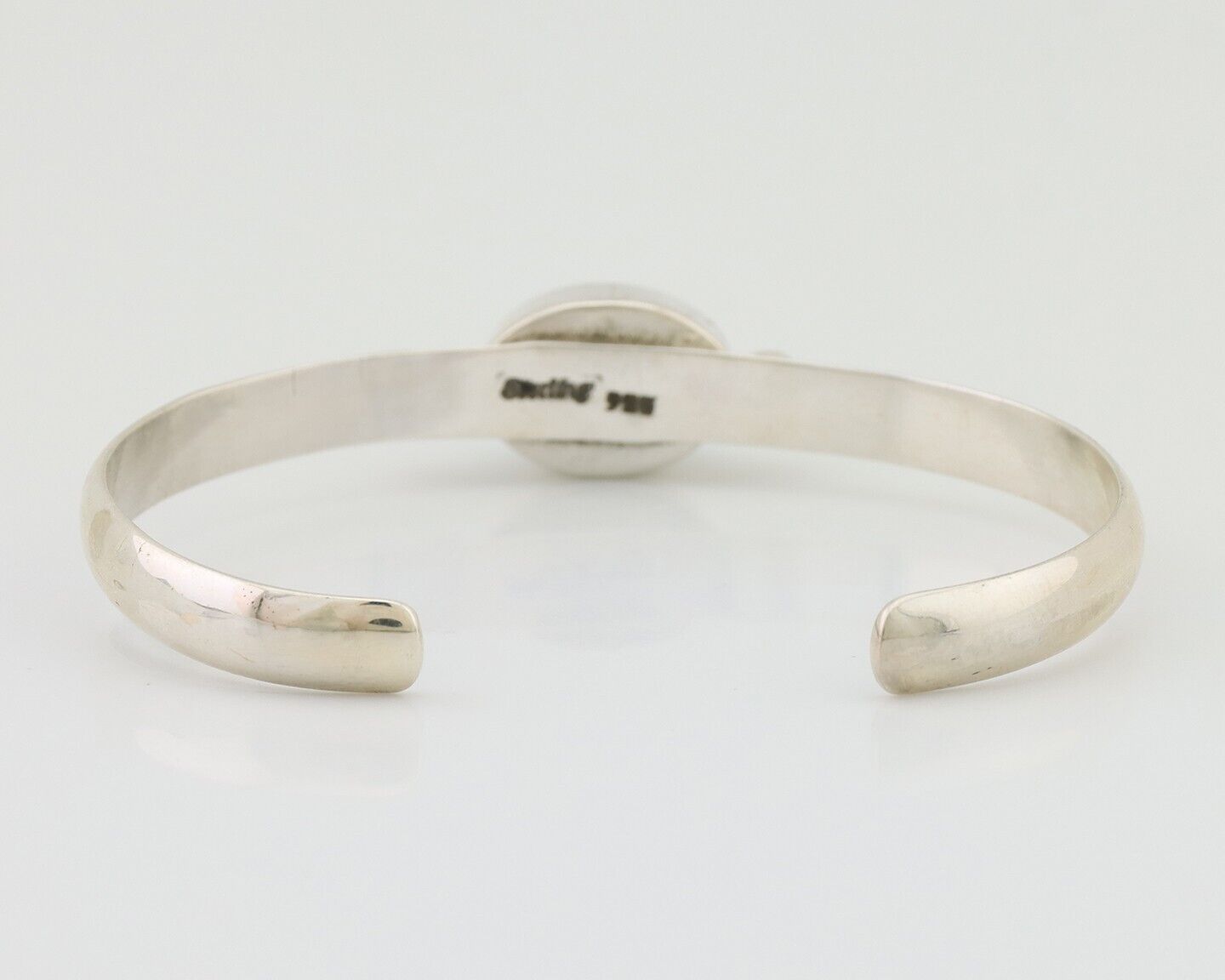 Navajo Cuff Bracelet 925 Silver Natural Blue Turquoise Native American C.80's