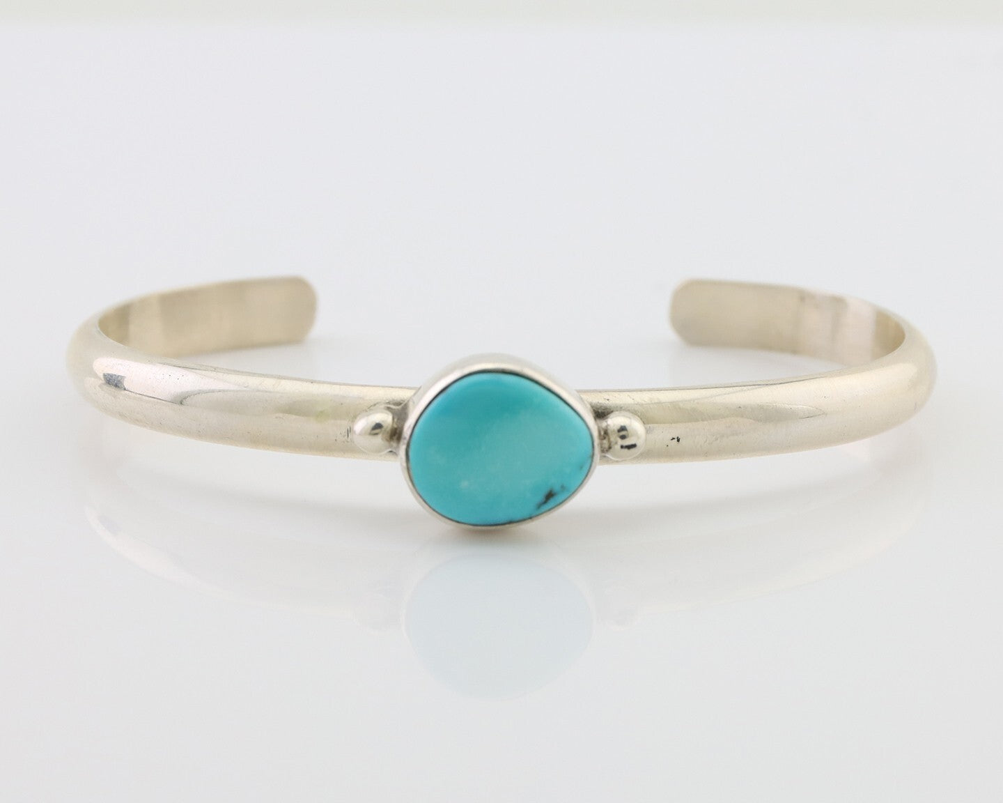 Navajo Cuff Bracelet 925 Silver Natural Blue Turquoise Native American C.80's