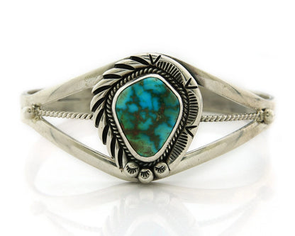 Navajo Cuff Bracelet 925 Sterling Silver Turquoise Vintage Signed Rose Begay