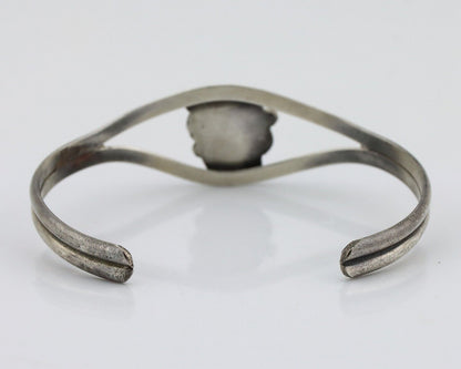 Navajo Bracelet 925 Silver Natural Red Coral Native American Artist C.80's