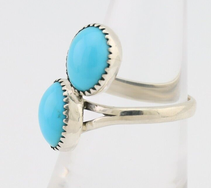 Navajo Handmade Ring 925 Silver Turquoise Native American Artist C.80's