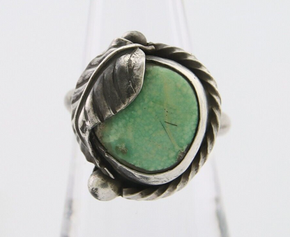 Navajo Handmade Ring 925 Silver Natural Turquoise Native Artist C.80's
