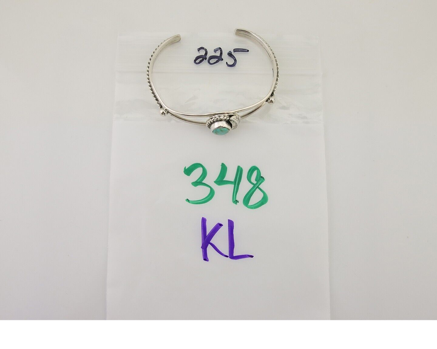 Navajo Bracelet 925 Silver Blue Turquoise Artist Signed Gecko C.80's