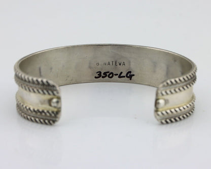 Zuni Bracelet 925 Silver Natural Red Coral Artist Signed B NATEWA C.80's