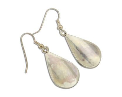 Navajo Kokopelli Earrings 999 Nickel Chip Inlay Turquoise Coral Native American