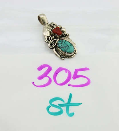 Navajo Necklace 925 Silver Spiderweb Turquoise Artist Signed Justin Morris C80s