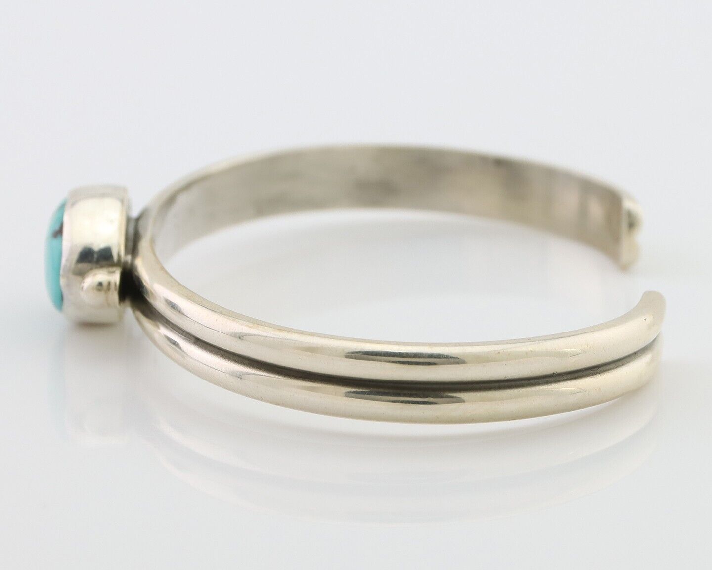 Navajo Cuff Bracelet 925 Silver Natural Blue Turquoise Native American C.80's